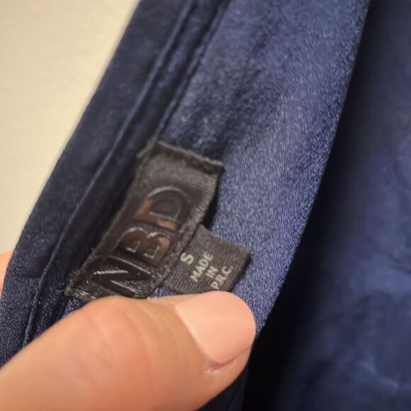 NBD Starry Nights Navy Midnight Sequin Deep V Dress Mini Dress, Size S - Picture 9 of 12